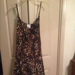 Cache Animal Print Spaghetti Strap Dress Sz Small
